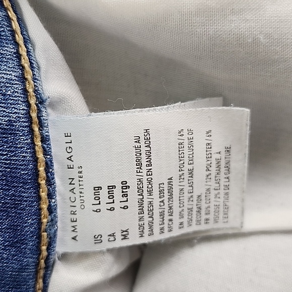 American Eagle Next Level Stretch super hi-rise jegging crop jeans Size 6 Long - Picture 8 of 10